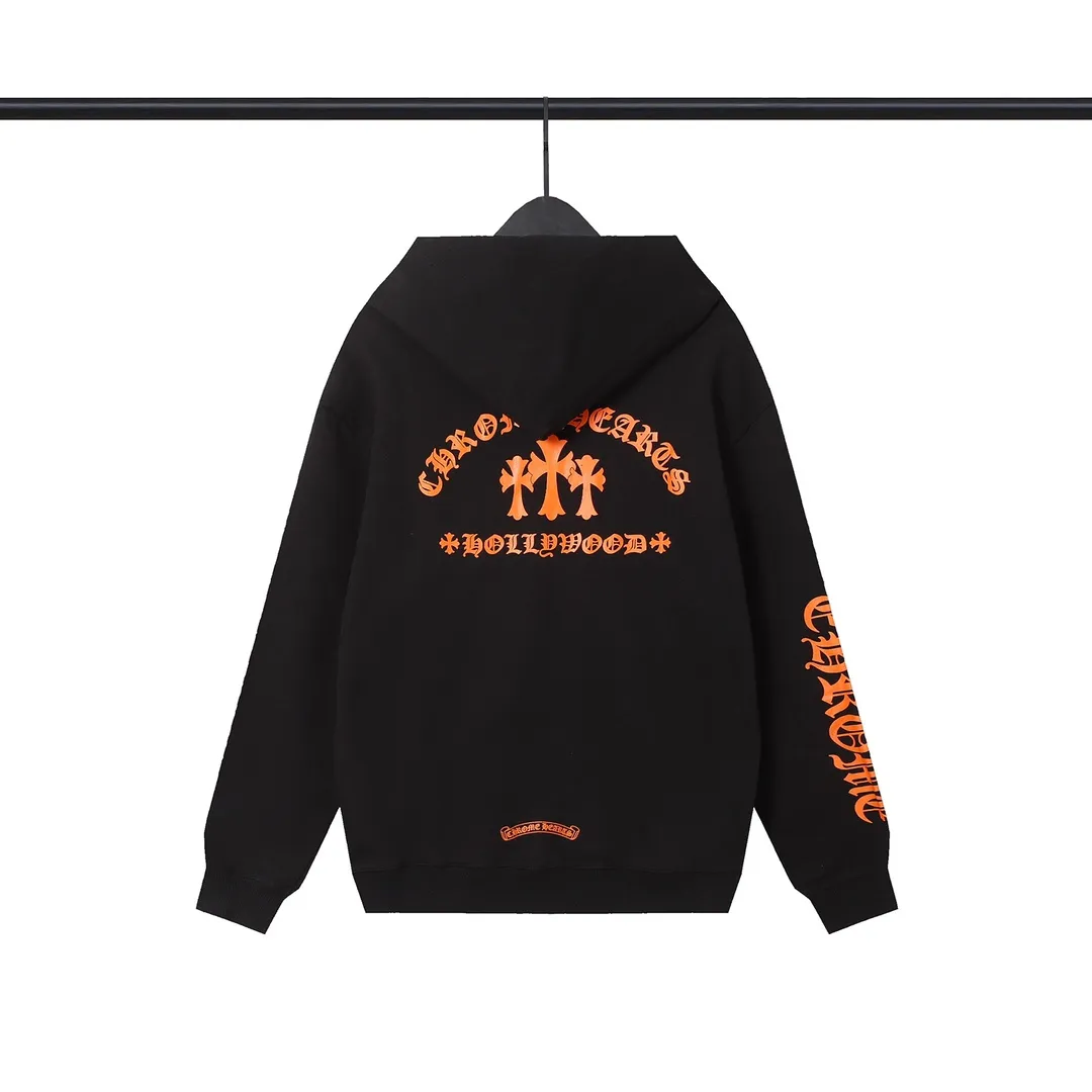 Q21—P58 -Chrome Hearts/Chrome Hearts printed zipper sweatshirt cardigan jacket -420 grams of high-density, high-quality wool, soft, delicate and skin-friendly, soft and silky to the touch, warm and skin-friendly -The hardware zipper accessories are all customized and full of details -Colour: black -Size: S M L XL